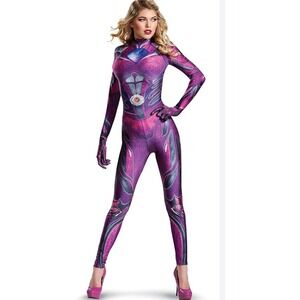 Power Rangers Pink Ranger Adult Costume Disguise Jumpsuit Size M (8-10) New